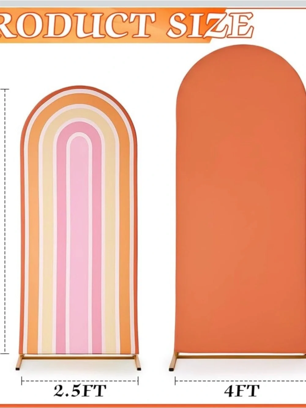 Colorful Retro Rainbow arch covers